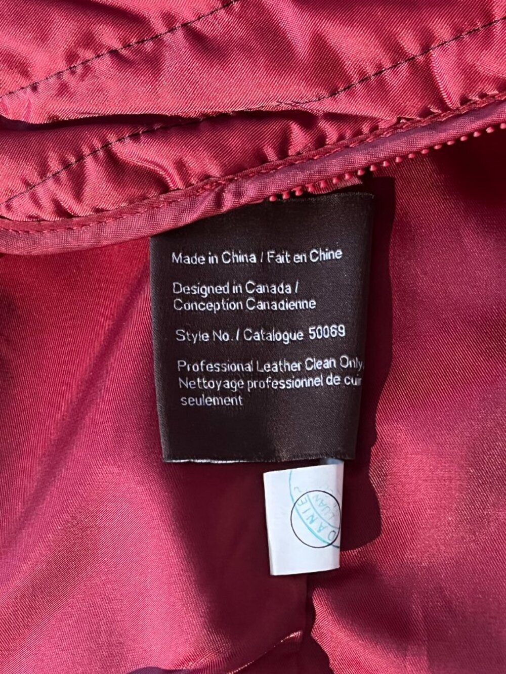 Danier Red Leather Jacket - Picture 10 of 11